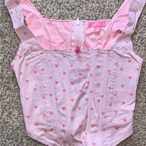 Sugar Thrillz Pink Corset Top